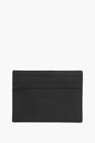 Solid Color Leather Card Holder with Eyelets