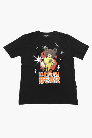 Printed KUNG-FU BEAR Crew-neck T-Shirt