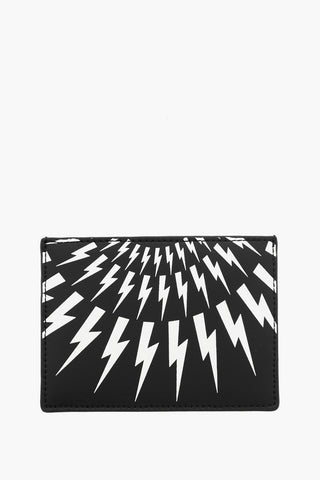 Leather FAIR-ISLE THUNDERBOLT Card Holder