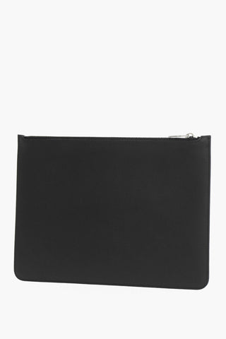 Leather FAIRISLE THUNDERBOLT Pouch With Zipped Closure
