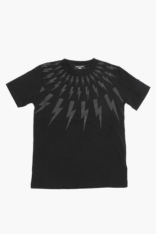 Ton On Ton Printed FAIR ISLE THUNDERBOLT Crew-Neck T-shirt