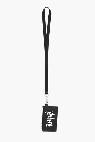 Leather CHAOTIC BOLT Card Holder with Removable Shoulder Strap