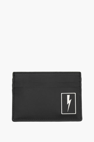 Leather Card Holder with Metal Detail