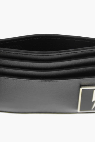 Leather Card Holder with Metal Detail