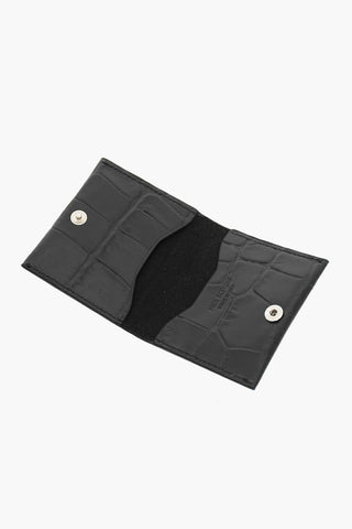 Crocodile Effect Leather Condom Case