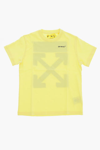 T-Shirt Girocollo ARROW CROSS in Tinta Unita con Maxi Logo a Contrasto