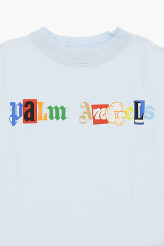 Cotton Crew-Neck T-shirt with Patchwork Print