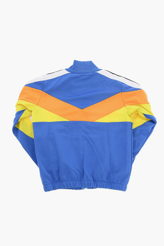 Colorblock Sweatshirt with Zip Closure