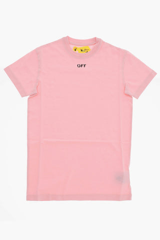 Vestito Tee in Tinta Unita con Logo Stampato