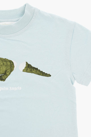 Printed Cotton CROCODILE Crew-Neck T-shirt