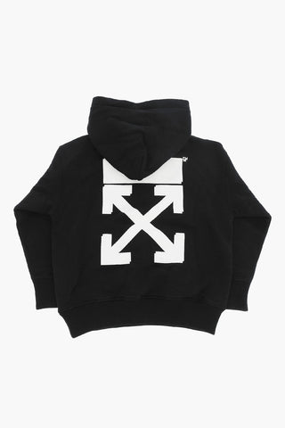Cotton RUBBER ARROW Hoodie With Patch Pocket