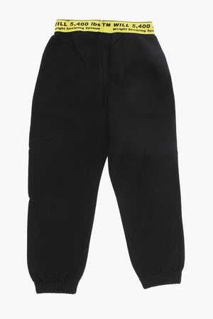 Joggers in Cotone Garzato con Banda Elastica Logata