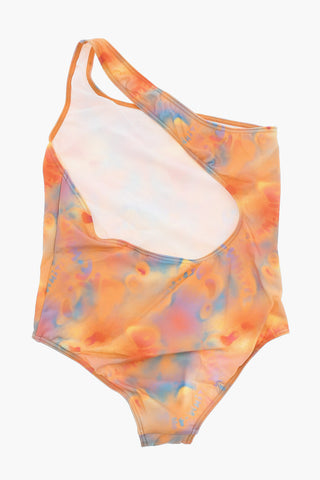 Tie Dye Effect One Shoulder One Piece swimsuit