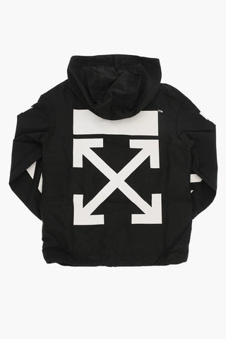 Solid Color RUBBER ARROW Windbreaker with Zipped Closure