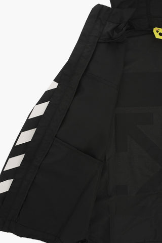 Solid Color RUBBER ARROW Windbreaker with Zipped Closure