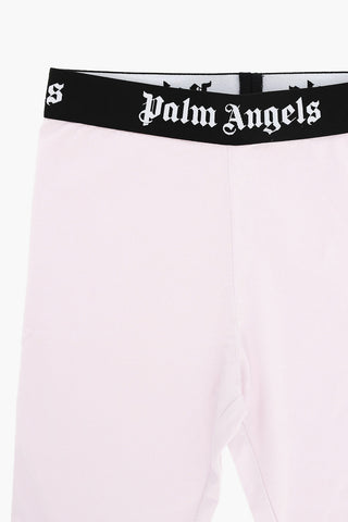 Solid Color Cyclist Shorts with Logo Drawstring Waist