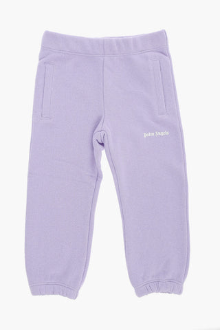 Brushed Cotton Joggers with Printed Logo