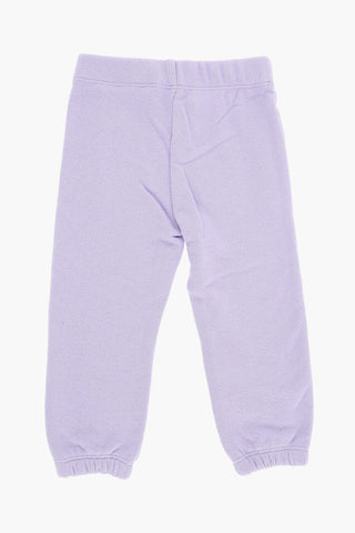 Brushed Cotton Joggers with Printed Logo