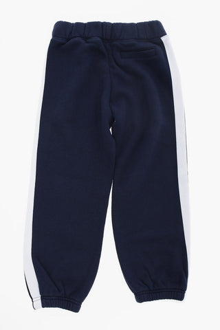Joggers in Cotone con Bande Laterali a Contrasto