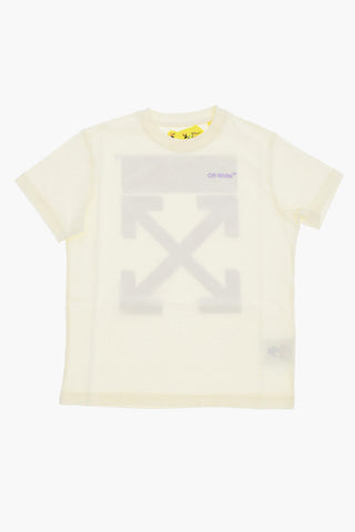 Solid Color ARROW CROSS Crew-neck T-Shirt with Contrasting Logo