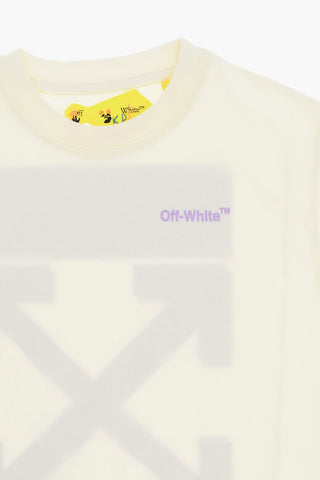 Solid Color ARROW CROSS Crew-neck T-Shirt with Contrasting Logo