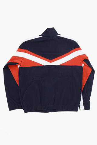 Colorblock Sweatshirt with Zip Closure