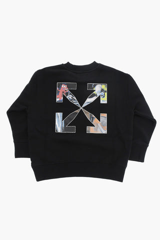 Crew-Neck MONSTER ARROW Sweatshirt with Back Print