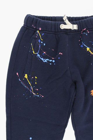 Cotton Joggers with Paint Splatters