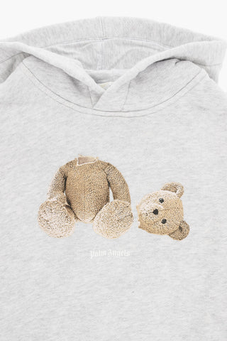 Brushed Cotton Hoodie with Teddy Bear Print
