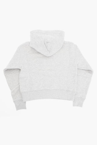 Brushed Cotton Hoodie with Teddy Bear Print