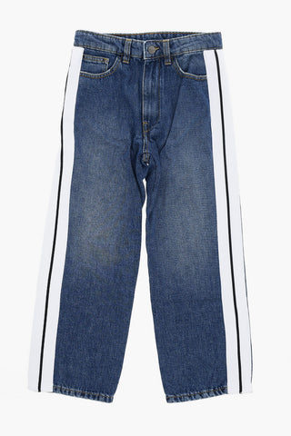 Jeans with Contrasting Side Band