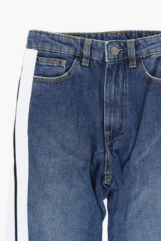 Jeans with Contrasting Side Band