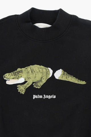 Cotton CROCO Crew-Neck Sweatshirt with Print