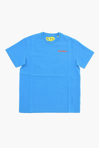 Crew-neck T-Shirt with Contrasting Print