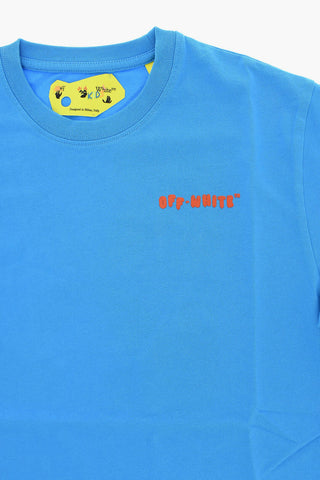 Crew-neck T-Shirt with Contrasting Print