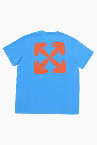 Crew-neck T-Shirt with Contrasting Print