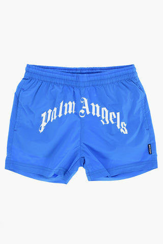 Swim Shorts with Gothic Print
