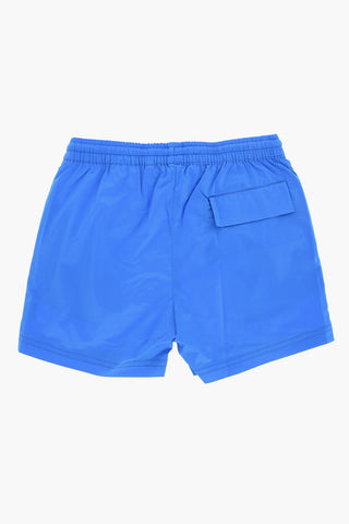 Swim Shorts with Gothic Print