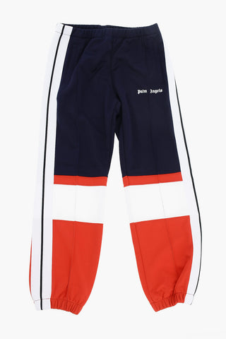 Color Block Track Pants with Contrasting Side Bands