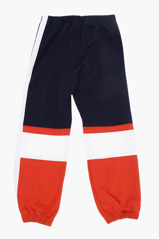 Color Block Track Pants with Contrasting Side Bands