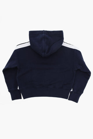 Cotton Hoodie with Contrast Side Bands