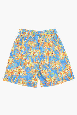 All-Over Printed PALMS Shorts with Contrast Side-Bands