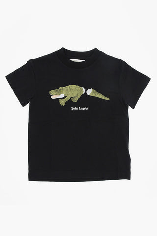 Printed Cotton CROCODILE Crew-Neck T-shirt
