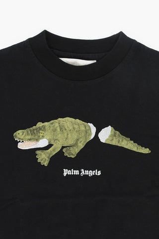 Printed Cotton CROCODILE Crew-Neck T-shirt