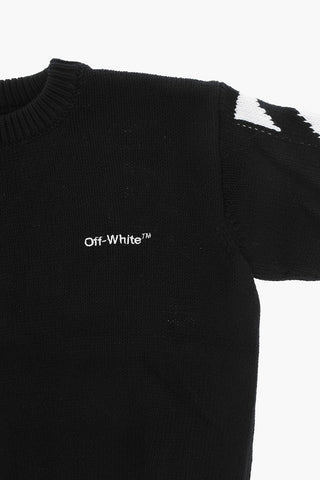 Cotton RUBBER ARROW Crew-Neck Sweaterwith Embroidery