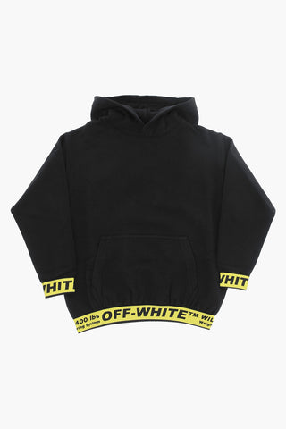 Felpa Hoodie INDUSTRIAL in Cotone con Rifiniture Logate