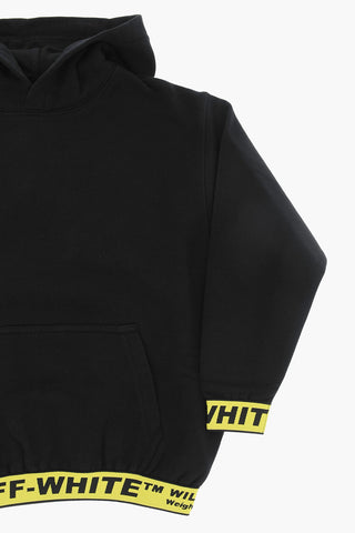 Felpa Hoodie INDUSTRIAL in Cotone con Rifiniture Logate