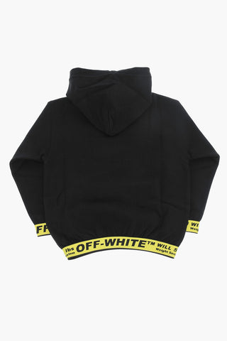 Felpa Hoodie INDUSTRIAL in Cotone con Rifiniture Logate