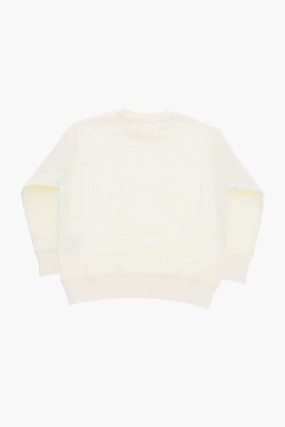 Brushed Cotton Crew-neck Sweatshirt with Contrasting Details