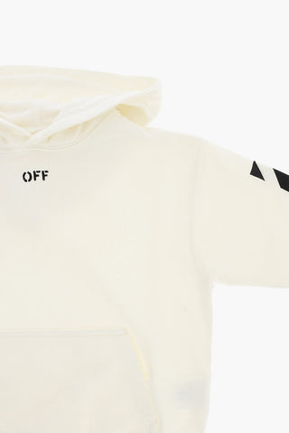 Felpa Hoodie Bicolore con Tasca A Toppa